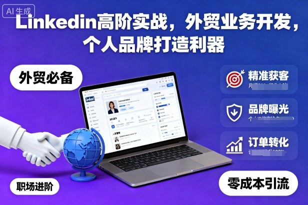 Linkedin高阶实战，外贸业务开发，个人品牌打造利器-hcnxn