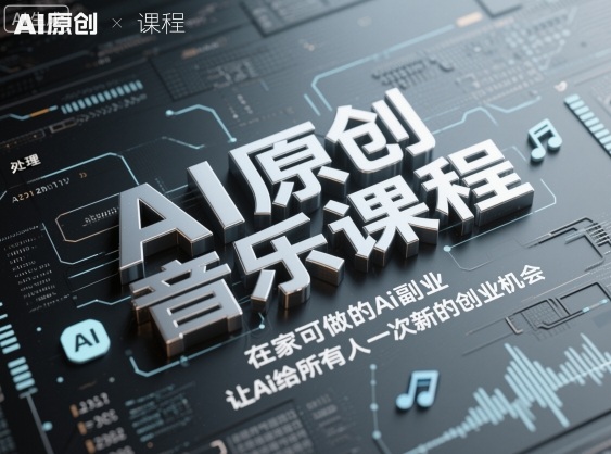 AI原创音乐课程，在家可做的Ai副业，让Ai给所有人一次新的创业机会-hcnxn