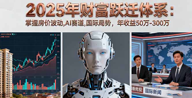 2025年财富跃迁体系：掌握房价波动,AI赛道,国际局势，年收益50万-300万-hcnxn