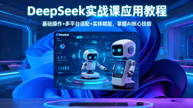 DeepSeek实战课应用教程、基础操作+多平台适配+实体赋能，掌握AI核心技能-hcnxn