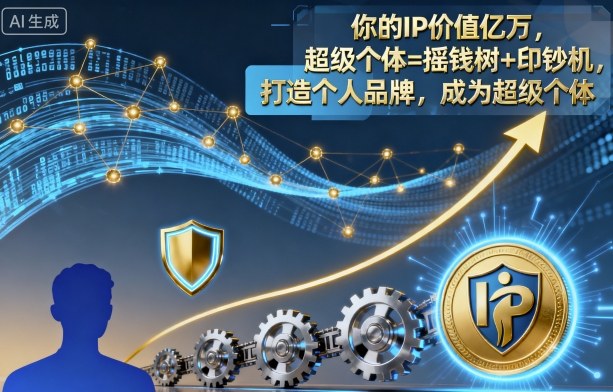 你的IP价值亿万，超级个体=摇钱树+印钞机，打造个人品牌，成为超级个体-hcnxn