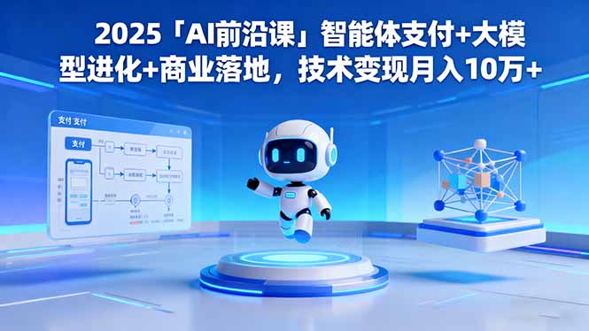 2025「AI前沿课」智能体支付+大模型进化+商业落地，技术变现月入10万+-hcnxn