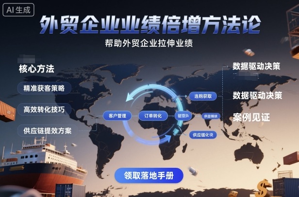 外贸企业业绩倍增方法论，帮助外贸企业拉伸业绩-hcnxn