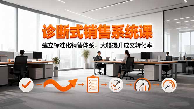 诊断式销售系统课，建立标准化销售体系，大幅提升成交转化率-hcnxn