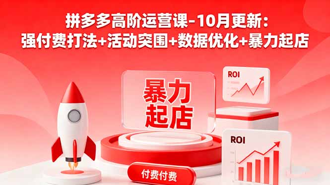 拼多多高阶运营课-10月更新：强付费打法+活动突围+数据优化+暴力起店-hcnxn