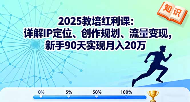 2025教培红利课：详解IP定位、创作规划、流量变现，新手90天实现月入20万-hcnxn