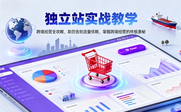独立站实战教学，跨境经营全攻略，助您告别流量依赖，掌握跨境经营的终极奥-hcnxn