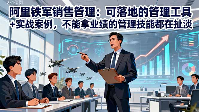阿里铁军销售管理：可落地的管理工具+实战案例，不能拿业绩的管理都在扯淡-hcnxn