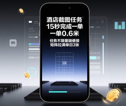 酒店截图任务，15秒完成一单，一单0.6米，任务不限量随便接，矩阵拉满单日3张【揭秘】-hcnxn