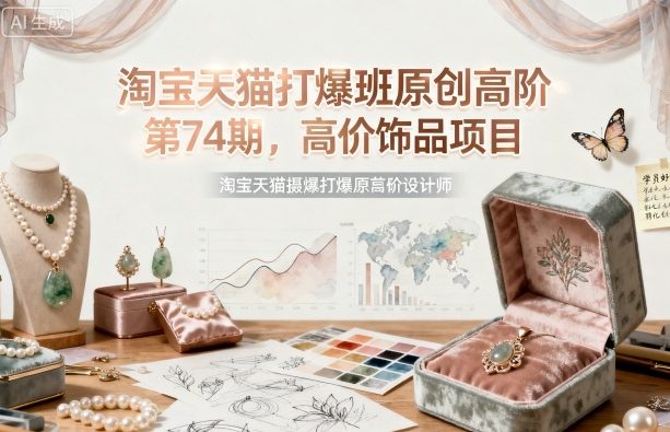 淘宝天猫打爆班原创高阶第74期，高价饰品项目-hcnxn