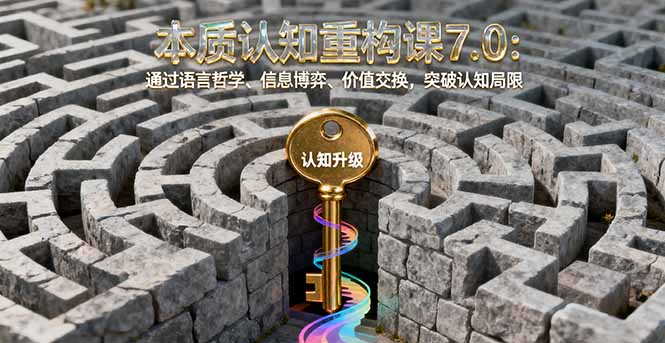 本质认知重构课7.0：通过语言哲学、信息博弈、价值交换，突破认知局限-hcnxn