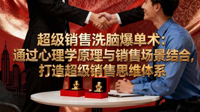 超级销售洗脑爆单术：通过心理学原理与销售场景结合,打造超级销售思维体系-hcnxn