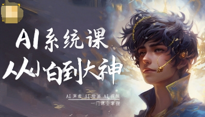 AI系统课程，从小白到大神系统学AI，AI声音-AI绘画-AI视频一门课全掌握-hcnxn