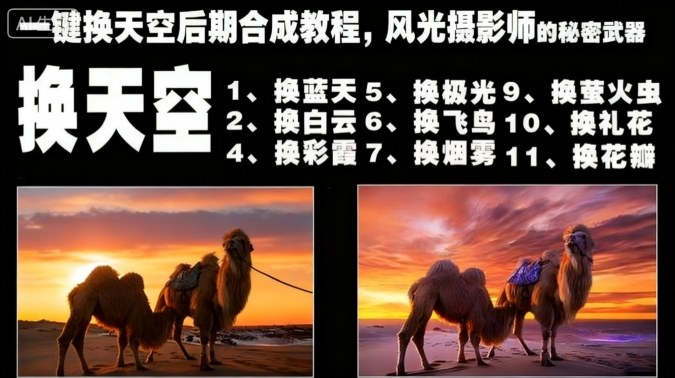 一键换天空后期合成教程，风光摄影师的秘密武器-hcnxn