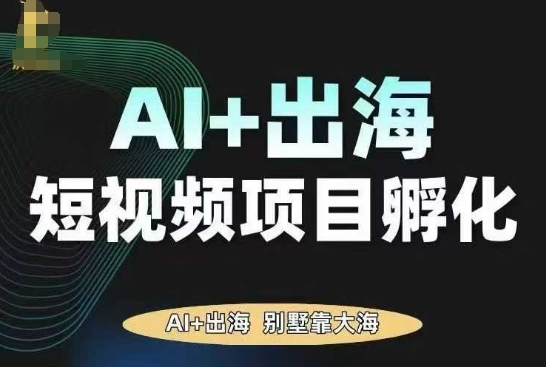 AI·TikTok AI+出海短视频项目孵化，陪你从0-1借助AI实现出海变现-hcnxn