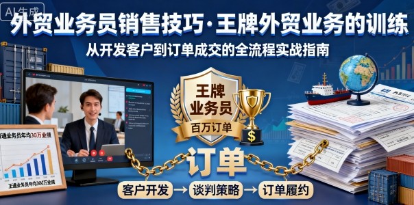 外贸业务员销售技巧，王牌外贸业务的训练-hcnxn