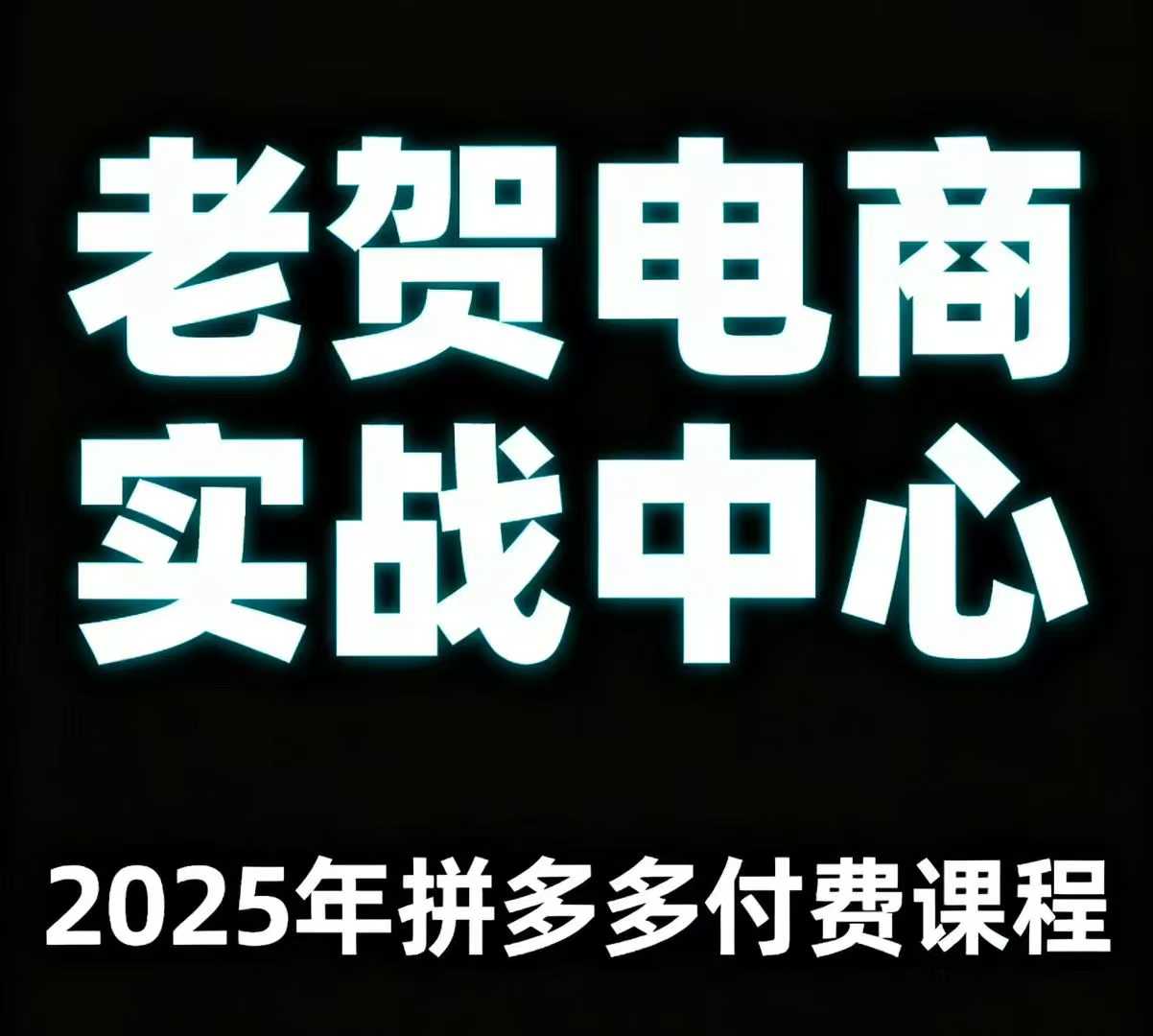老贺电商2025年拼多多付费课程，用通俗易懂的方法告诉你多多怎么玩-hcnxn