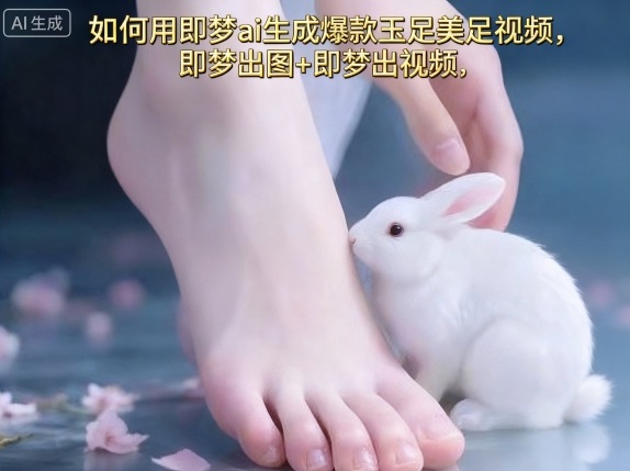 如何用即梦ai生成爆款玉足美足视频，即梦出图+即梦出视频，快速涨粉-hcnxn