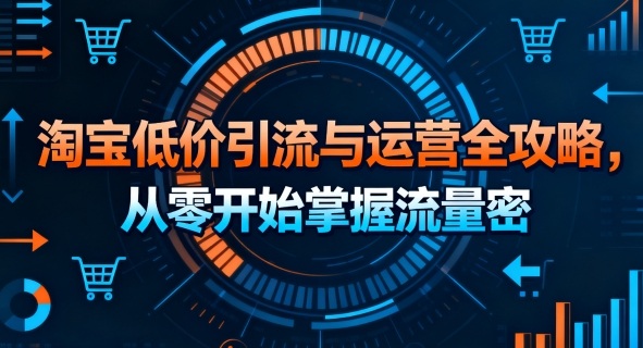 淘宝低价引流与运营全攻略，从零开始掌握流量密码-hcnxn
