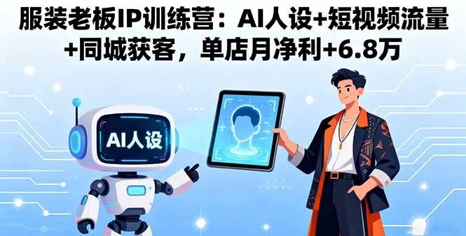 服装老板IP训练营：AI人设+短视频流量+同城获客，单店月净利+6.8万-hcnxn