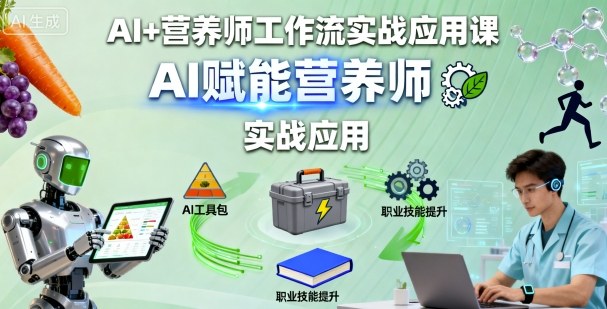AI+营养师工作流实战应用课，AI赋能营养师-hcnxn