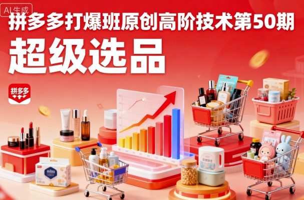 拼多多打爆班原创高阶技术第50期，超级选品-hcnxn