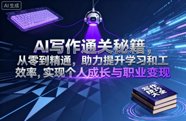 AI写作通关秘籍，从零到精通，助力提升学习和工作效率，实现个人成长与职业变现-hcnxn