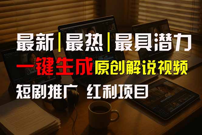短剧推广新思路，AI一键生成原创解说视频，10分钟产出100条，30天赚了5.5w-hcnxn