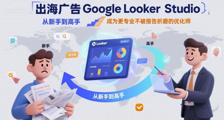 出海广告Google Looker Studio从新手到高手，成为更专业不被报告折磨的优化师-hcnxn