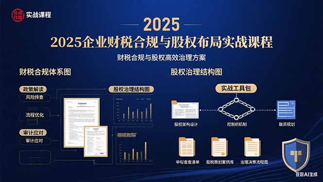 2025企业财税合规与股权布局的实战课程：财税合规与股权高效治理方案-hcnxn