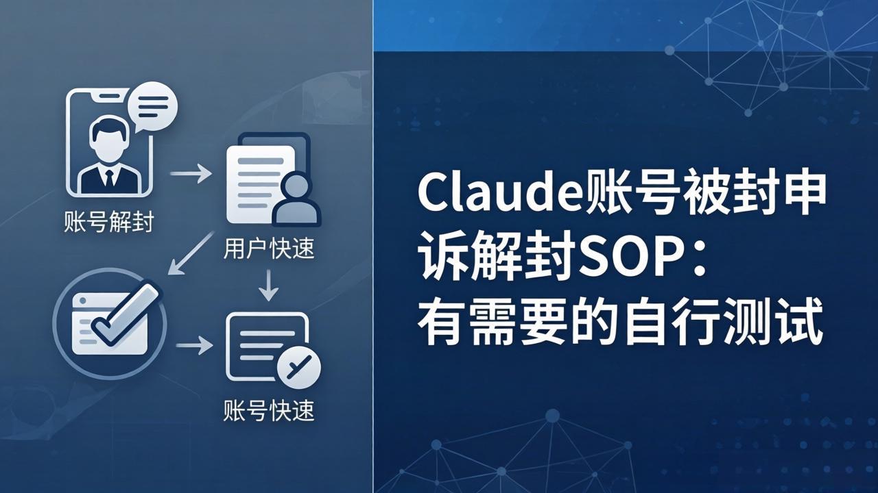 Claude账号被封申诉解封SOP：有需要的自行测试-hcnxn