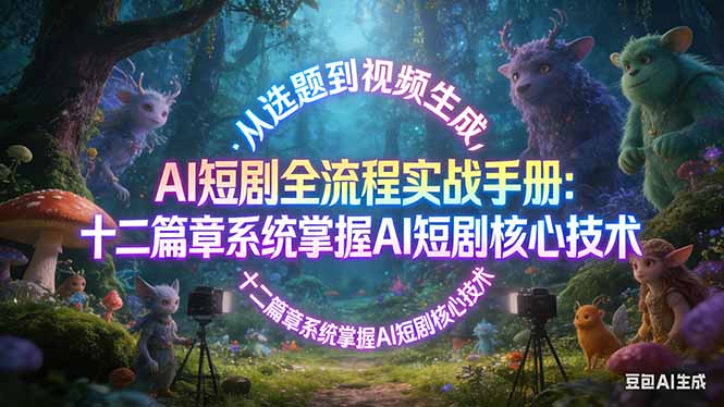 AI 短剧全流程实战手册：从选题到视频生成，十二篇章系统掌握 AI 短剧核心技术-hcnxn