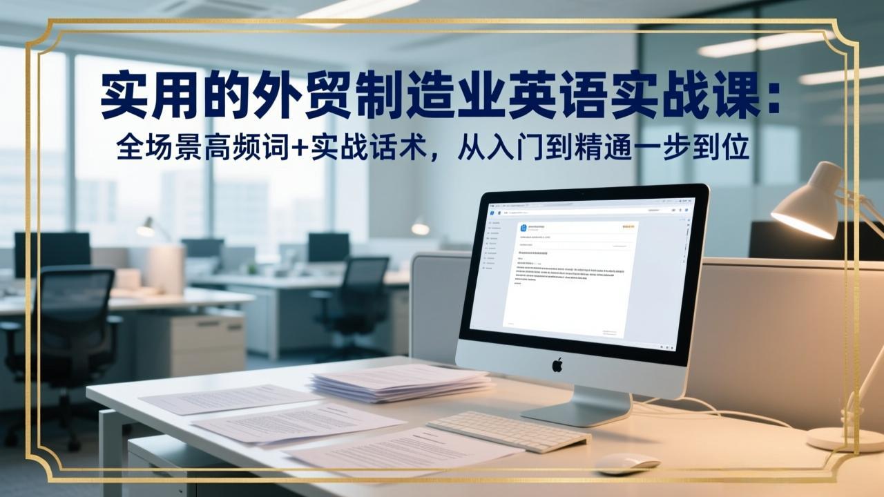 实用的外贸制造业英语实战课：全场景高频词+实战话术，从入门到精通一步到位-hcnxn