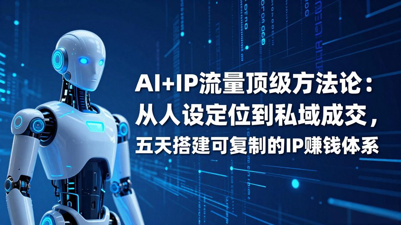 AI+IP顶级方法论：从人设定位到私域成交，五天搭建可复制的IP赚钱体系-hcnxn