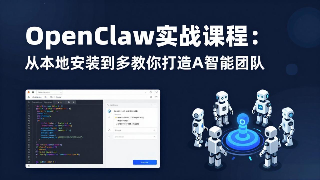 OpenClaw实战课程：从本地安装到多Agent协同，手把手教你打造AI智能团队-hcnxn