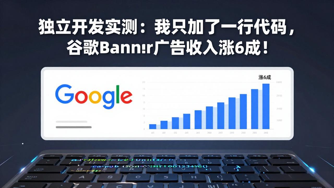 付费文章：独立开发实测：我只加了一行代码，谷歌Banner广告收入涨6成！-hcnxn