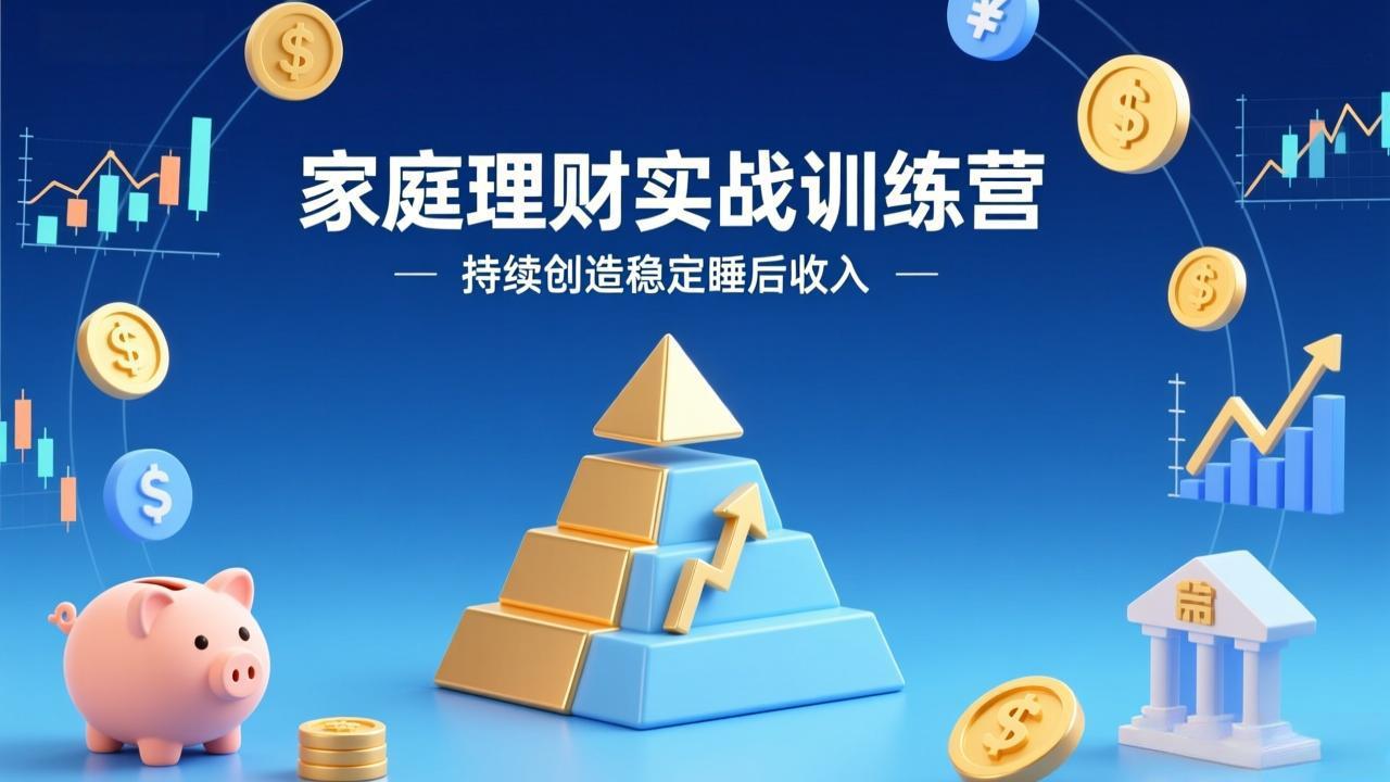 家庭理财实战训练营：从0到1建体系，三阶进阶层层递进，助你持续创造稳定睡后收入-hcnxn
