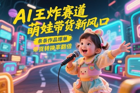 AI王炸赛道，萌娃带货新风口，条条作品爆单，带货转换率翻倍，核心逻辑拆解-hcnxn