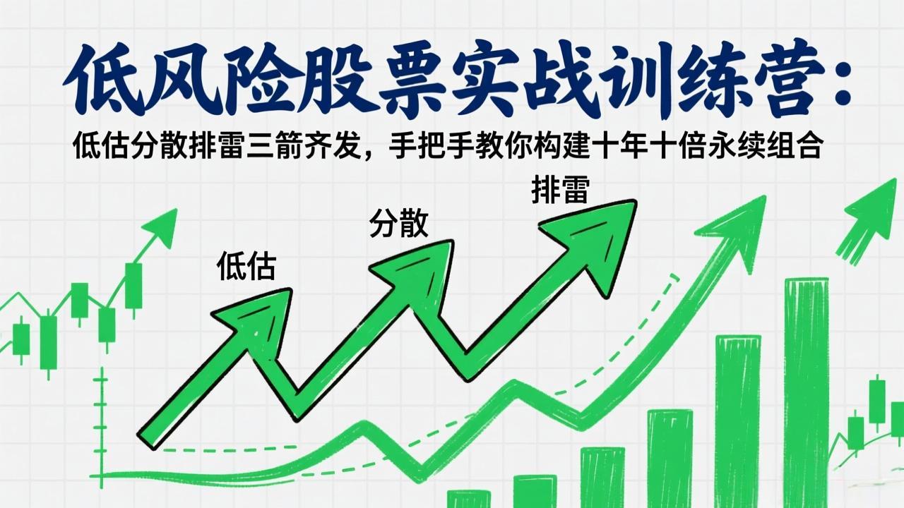 低风险股票实战训练营：低估分散排雷三箭齐发，手把手教你构建十年十倍永续组合-hcnxn