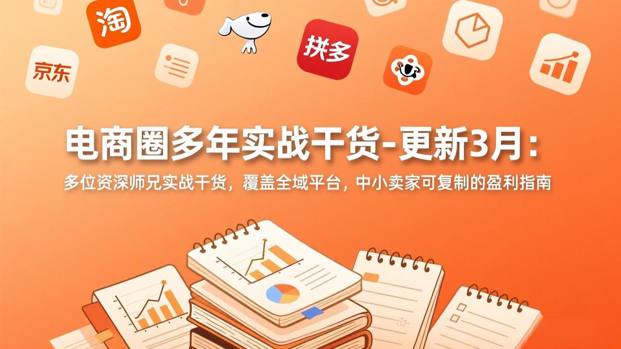 电商圈多年实战干货-更新3月：多位资深师兄实战干货，覆盖全域平台，中小卖家可复制的盈利指南-hcnxn