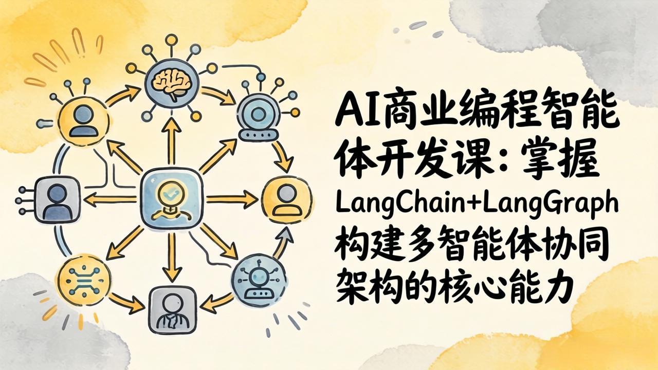AI商业编程智能体开发课：掌握LangChain+LangGraph构建多智能体协同架构的核心能力-hcnxn
