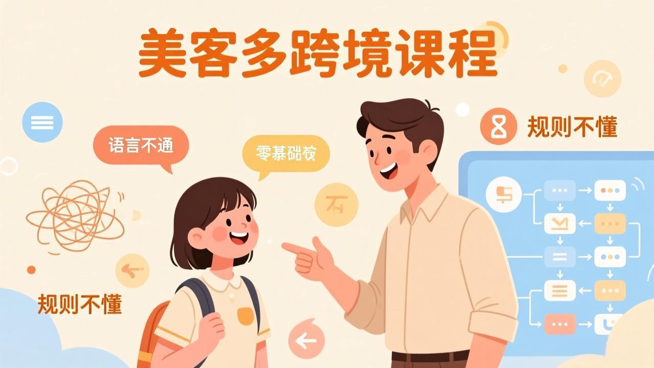 怕语言不通、怕不懂规则？零基础小白也能做的美客多跨境课，手把手带你美客多开店稳赚-hcnxn