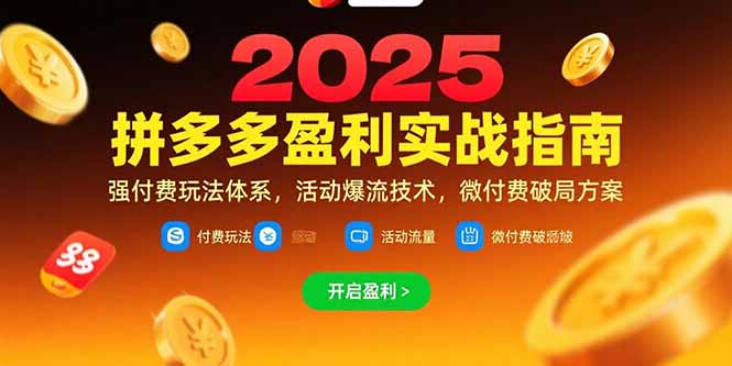 拼多多盈利实战指南，强付费玩法，活动爆流技术，微付费破局方案(更新7月-hcnxn