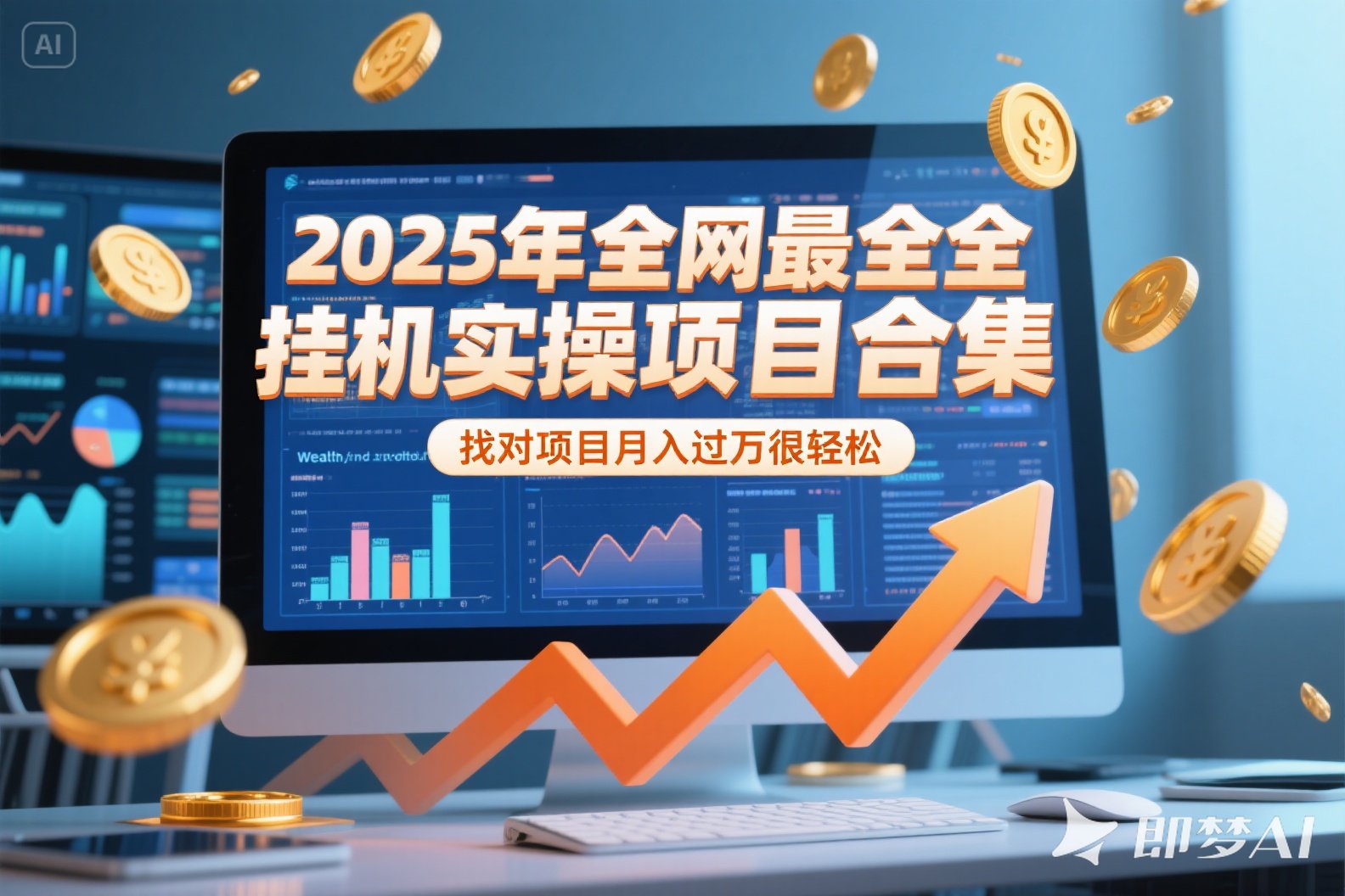 2025年挂机实操项目实操演练，挂机类型，AI直播类型，轻资产创业类型...-hcnxn