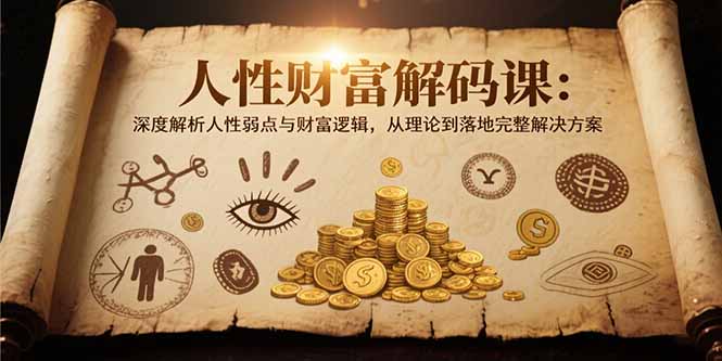 人性财富解码课6.0：深度解析人性弱点与财富逻辑，理论到落地完整解决方案-hcnxn