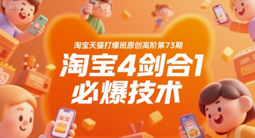 淘宝天猫打爆班原创高阶第73期，淘宝4剑合1必爆技术-hcnxn