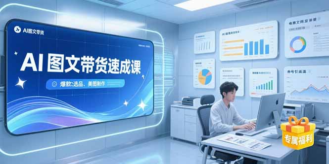 AI图文带货速成课，养号引流秘籍，爆款选品策略，美图制作全流程-hcnxn