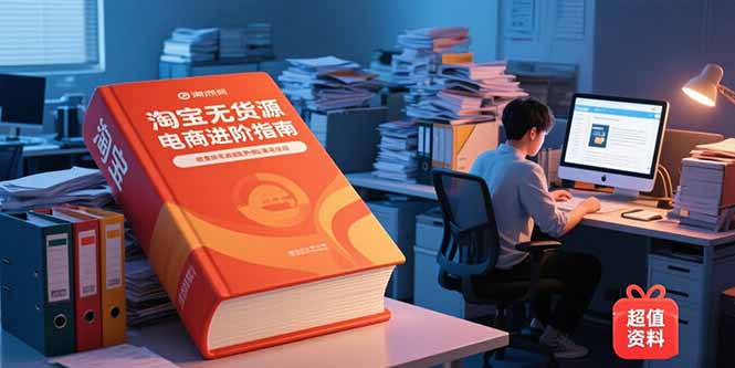 淘宝无货源电商进阶指南，包含新人课、进阶课，配套资料，蓝海选品等-hcnxn