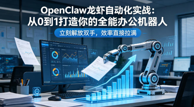 OpenClaw龙虾自动化实战：从0到1打造你的全能办公机器人，立刻解放双手，效率直接拉满-hcnxn