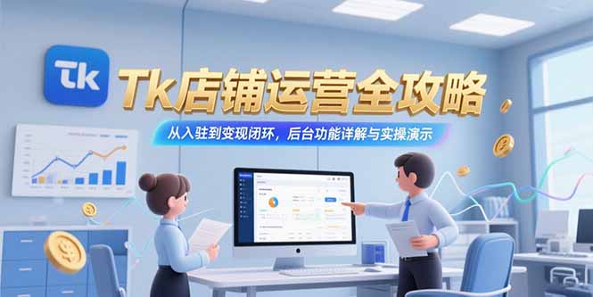 Tk店铺运营全攻略，从入驻到变现闭环，后台功能详解与实操演示-hcnxn